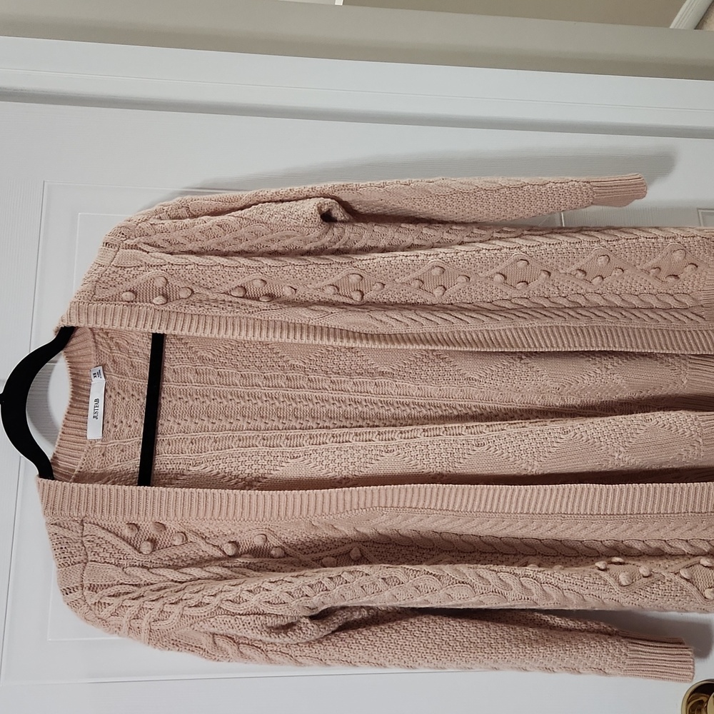 🌸3/$30! Just Fab Oversized Pom Pom Detail Cardigan - Size XS